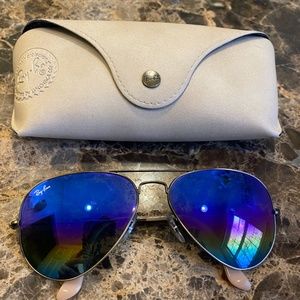 Ray-Ban Custom Rainbow Aviator Sunglasses w Case
